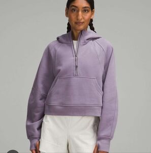 Lulu lemon Cropped Lavender Half-Zip Hoodie - Women